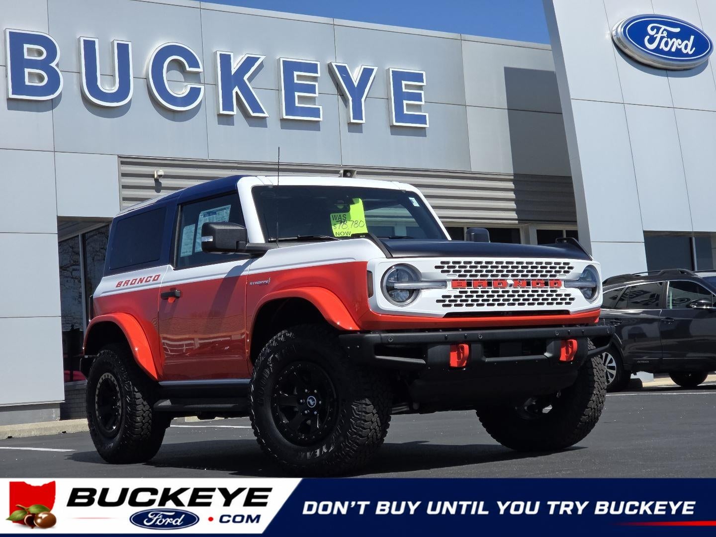2025 Ford Bronco Stroppe Edition in Oxford White — front three-quarter view