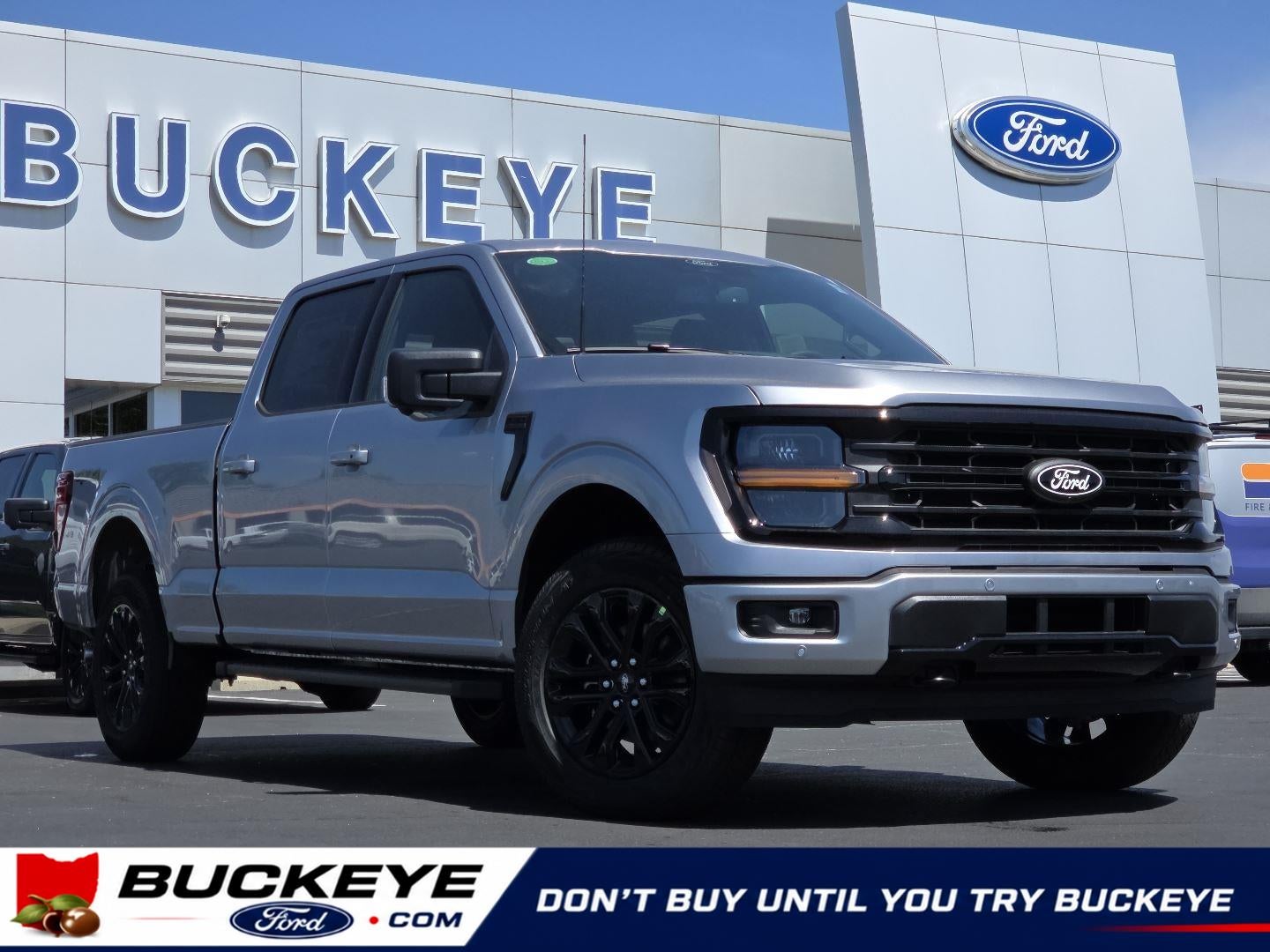 2026 Ford F-150 XLT in Iconic Silver Metallic — front three-quarter view