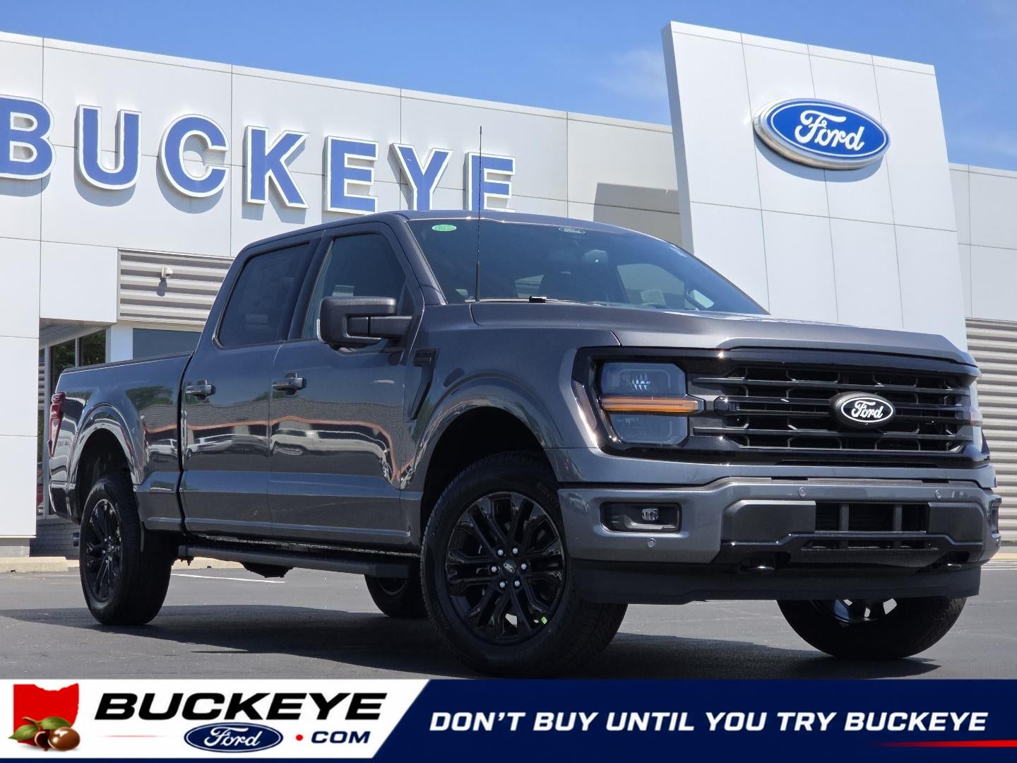 2026 Ford F-150 XLT in Carbonized Gray Metallic — front three-quarter view