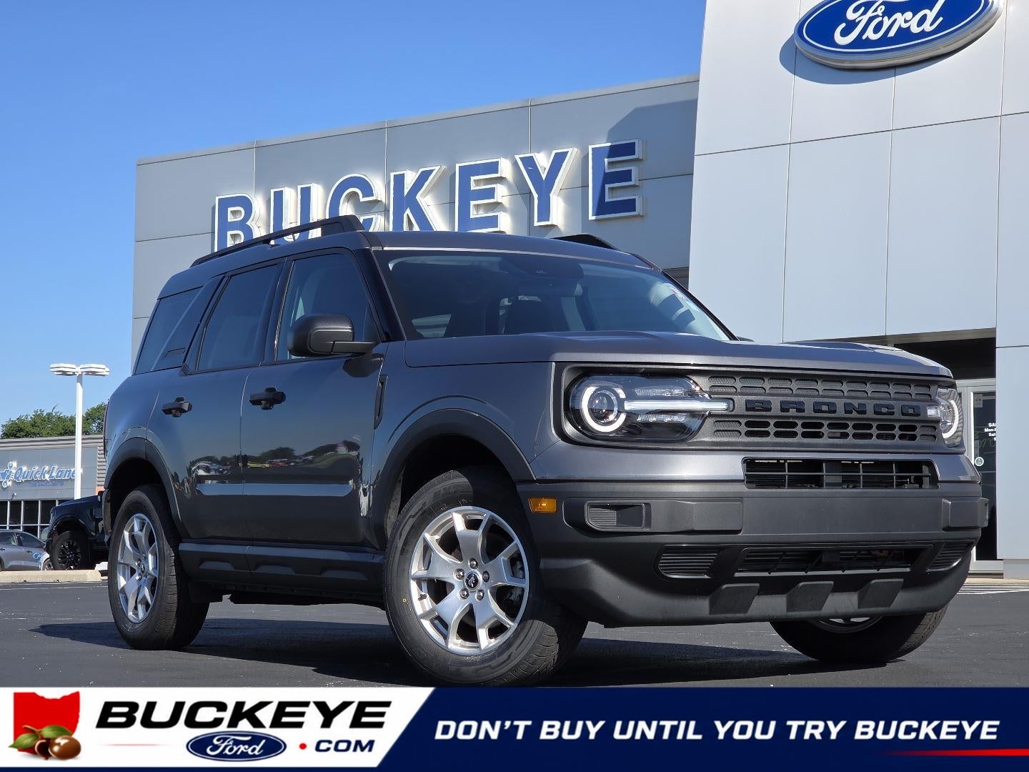 2022 Ford Bronco Sport Base in Carbonized Gray — front three-quarter view